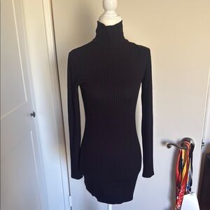 Urban Outfitters Elegant Black Turtleneck Dress